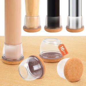 Extra Large Chair Leg Floor Protectors - 16 Pack