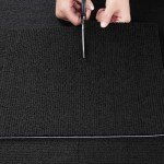 Black Peel and Stick Carpet Tile Adhesive Sheets