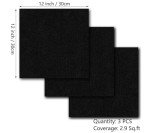 Black Peel and Stick Carpet Tile Adhesive Sheets