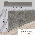 Duzzy 6" x 40' Peel and Stick Wall Trim