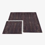 Farmhouse Wood Grain Foam Floor Tiles, 100 Sq Ft