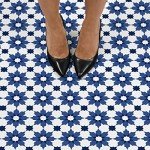 Blue Zellige Peel & Stick Floor Tiles