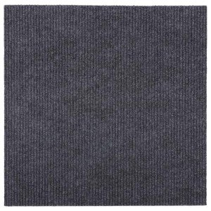12 Pcs Peel and Stick Carpet Tiles - Dark Grey
