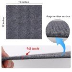 12 Pcs Peel and Stick Carpet Tiles - Dark Grey