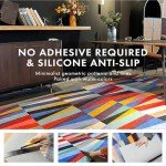 Colorful Triangle Removable Carpet Squares - 12 Tiles