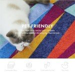 Colorful Triangle Removable Carpet Squares - 12 Tiles