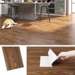 Dark Wood Peel and Stick Vinyl Plank Tiles