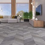 Charcoal Oak Luxury Vinyl Chevron Planks - 26.5 Sq. Ft