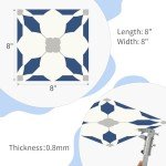 MORCART 8" Peel and Stick Vinyl Floor Tiles