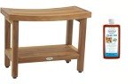 24" AquaTeak Sumba Teak Shower Bench & Oil
