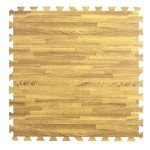 Light Wood Oak Grain Interlocking Foam Tiles - 100 Sq. Ft