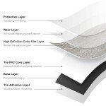 Waterproof Peel and Stick Wood Floor Tiles - 36 Pack