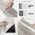 Waterproof Peel and Stick Wood Floor Tiles - 36 Pack