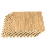 Wood Grain Interlocking Foam Floor Mats, 24 Sq Ft