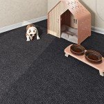 Livelynine Gray Carpet Tiles with Padding - 4 Pack