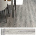Wood Grain Peel and Stick Floor Tiles - 12 Pack