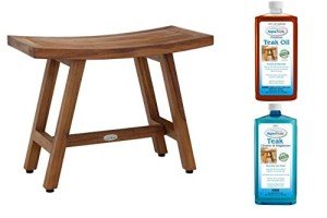 AquaTeak 24" Lotus Teak Shower Bench & Care Kit