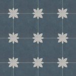 Peel and Stick Blue Flower Vinyl Floor Tiles