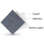 Self-Adhesive Peel and Stick Carpet Tiles - 10 Pack