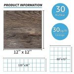 Art3d Peel and Stick Vinyl Floor Tiles, 30-Pack