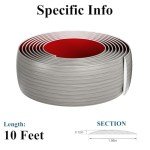 Beige Grey 10 Ft Vinyl Floor Transition Strip