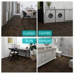 Peel and Stick Vinyl Flooring Planks - Dark Brown