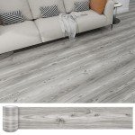 Waterproof Peel and Stick Vinyl Floor Tiles - Gray Oak