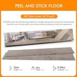Biyoee 12-Pack Peel and Stick Vinyl Floor Tiles