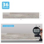 Peel and Stick Waterproof Vinyl Floor Tiles - 36 Pack