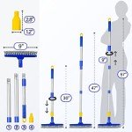 Adjustable Grout Brush with Long Handle and Stiff Bristles