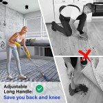 Adjustable Grout Brush with Long Handle and Stiff Bristles