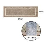 Non-Slip Soft Carpet Stair Treads - 7pcs Beige