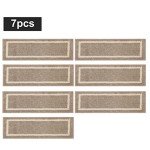 Non-Slip Soft Carpet Stair Treads - 7pcs Beige