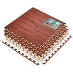 Wood Grain Foam Interlocking Floor Tiles - 48 Sq. Ft