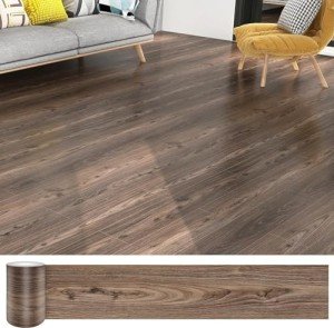 Brown Wood-Look Peel & Stick Vinyl Planks (36x6")