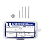 80 PCS Stainless Steel Phillips Wood Screws Set