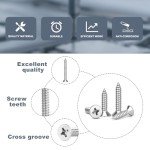 80 PCS Stainless Steel Phillips Wood Screws Set