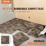 VEVOR 24-Pack Reusable 24"x24" Carpet Tiles