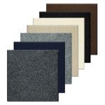 Peel and Stick Carpet Tiles - 10 Pack, Black