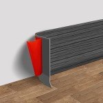 Dark Gray Self-Adhesive Vinyl Wall Base Trim