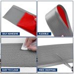 Light Gray Self-Adhesive Vinyl Baseboard Trim