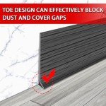 Dark Gray Self-Adhesive Vinyl Wall Base Trim