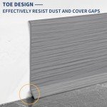 Light Gray Self-Adhesive Vinyl Baseboard Trim