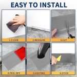 Light Gray Self-Adhesive Vinyl Baseboard Trim