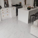 Peel and Stick White Marble Vinyl Floor Tiles