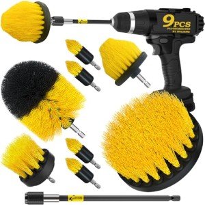 Holikme 9-Pack All-Purpose Drill Brush Set