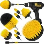 Holikme 9-Pack All-Purpose Drill Brush Set