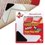 NeverCurl 4pk Corner Rug Holders for Flat Rugs