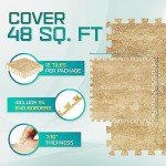 Walnut Marble Interlocking Foam Floor Tiles, 12 Pack