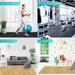 Walnut Marble Interlocking Foam Floor Tiles, 12 Pack